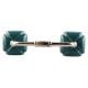 Solid Forest Green Square Ceramic Bridge Handle